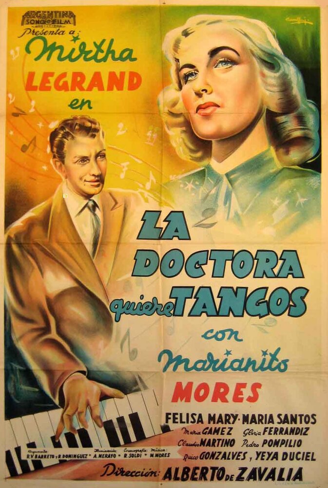 La doctora quiere tangos (1949) постер