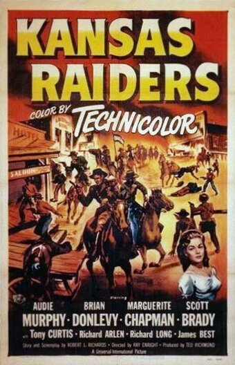 Канзасские рейдеры (1950) постер