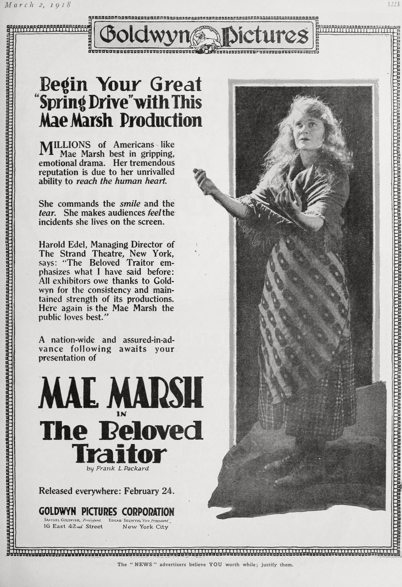The Beloved Traitor (1918) постер