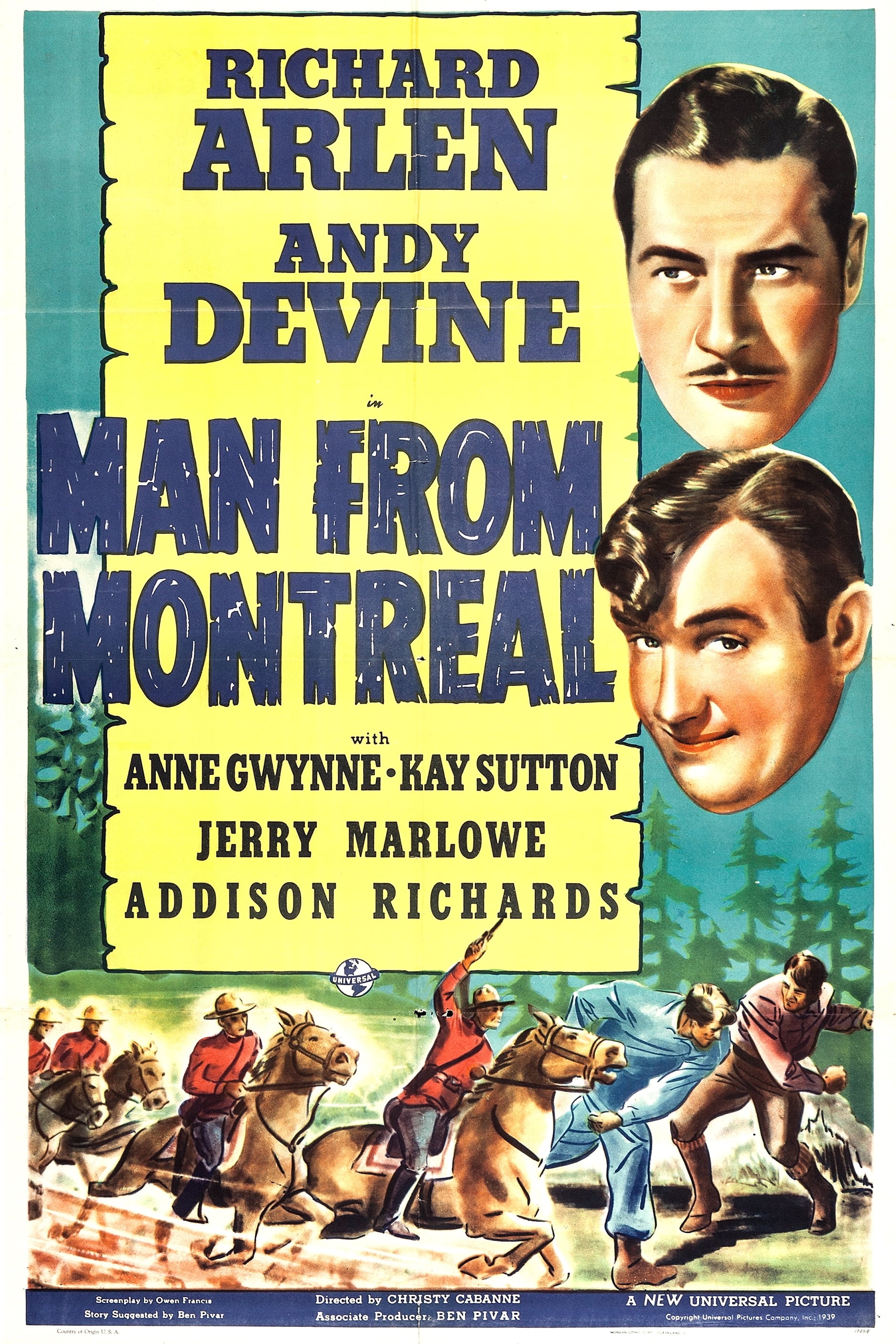 Человек из Монреаля (1939) постер