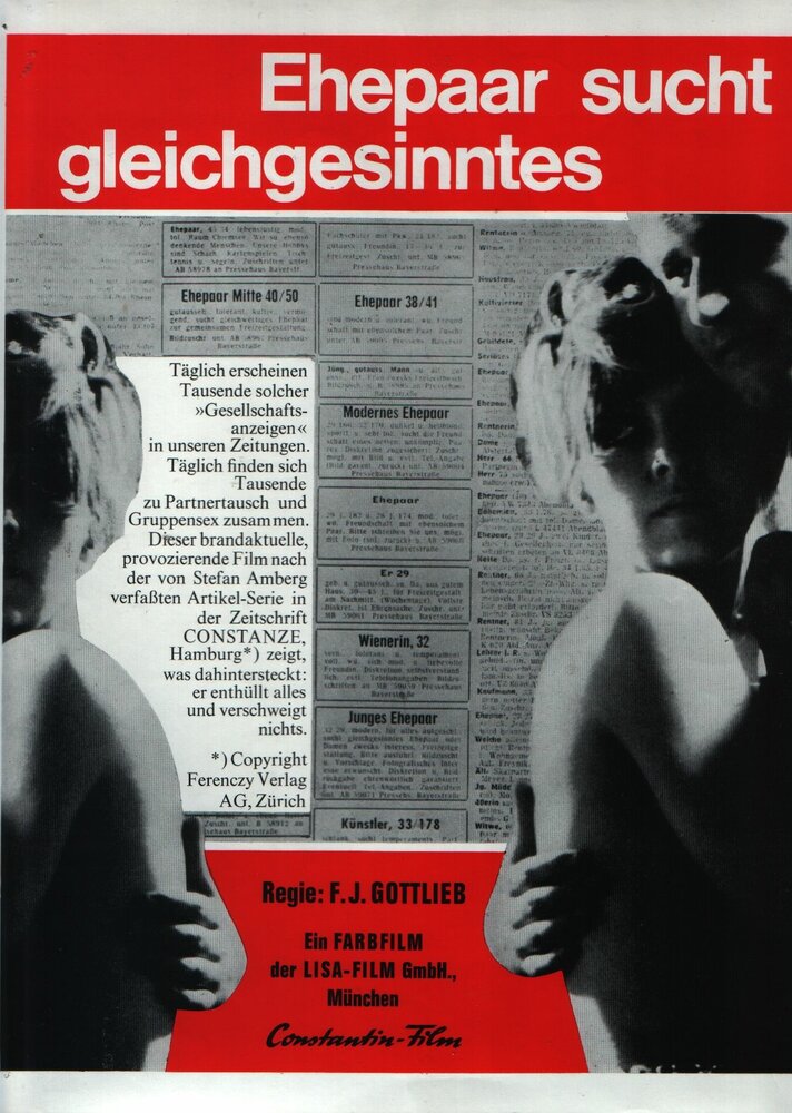 Ehepaar sucht gleichgesinntes (1969) постер