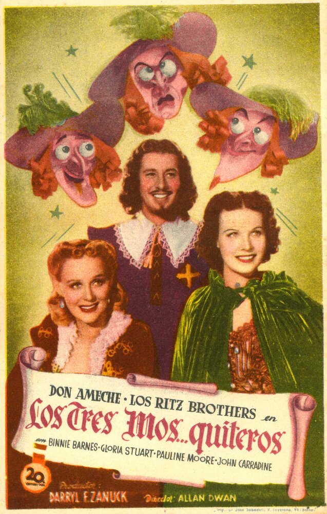 Три мушкетера (1939) постер