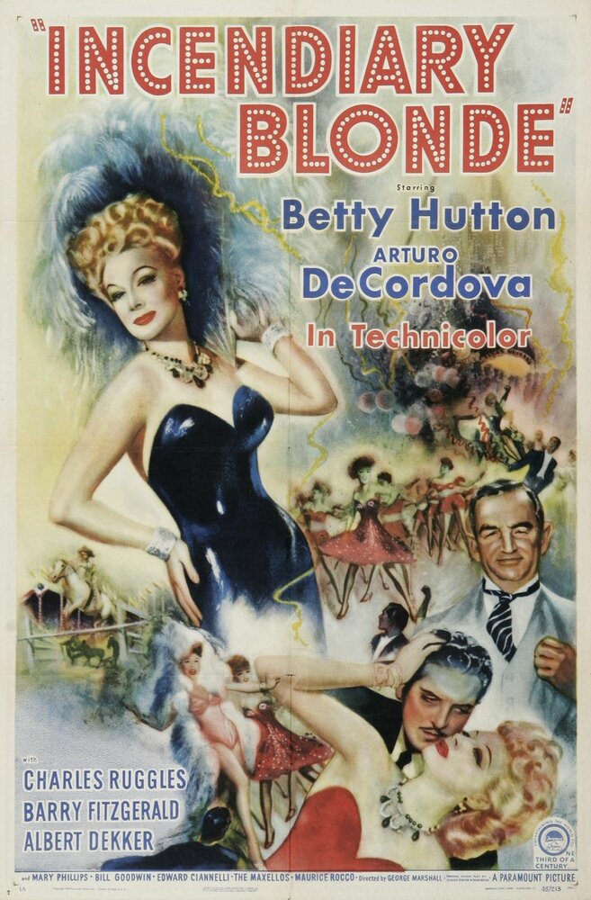 Зажигательная блондинка (1945) постер